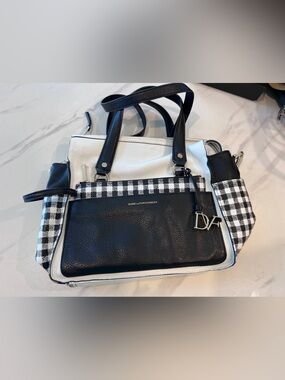 Diane Von Furstenberg Black & White Gingham Satchel
